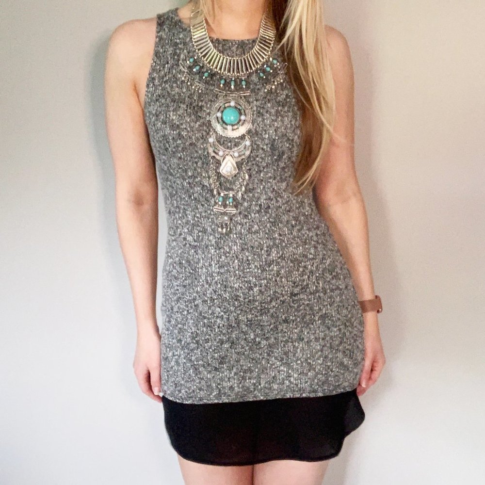 Monteau heather gray mini dress, Medium